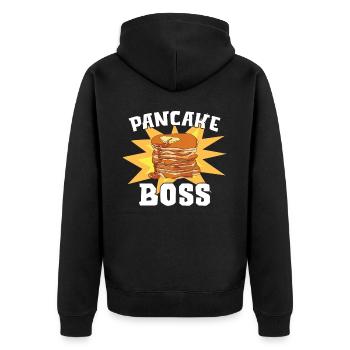 Pancake Lover Kids Pancake - Unisex Premium Organic Zip Hoodie - black - Back - Nico (187cm)