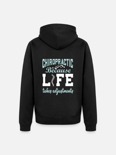 Chiropractor Chiropractic - Unisex Premium Organic Zip Hoodie - black