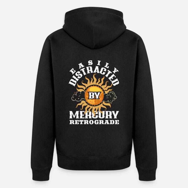 Planètes rétrogrades Mercure Rétrograde - Veste à capuche bio Premium Unisexe - noir