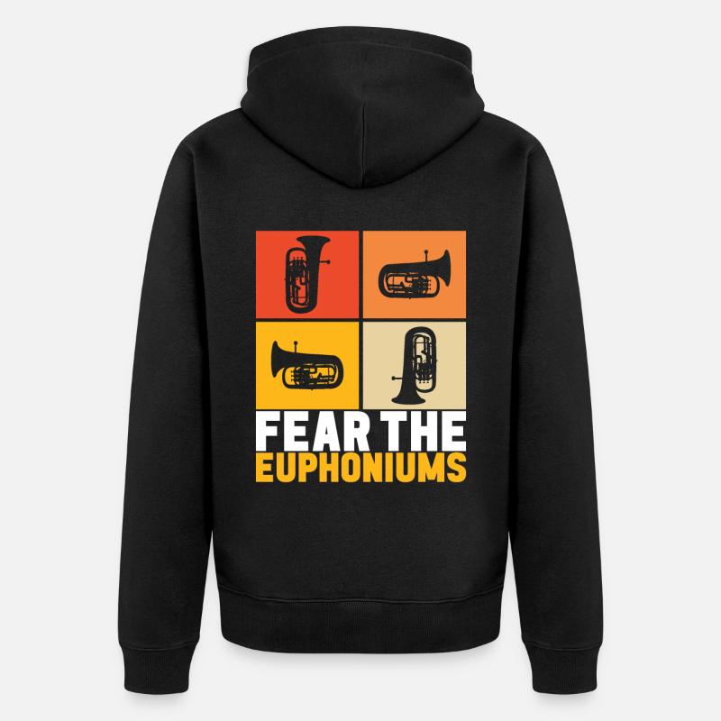 Euphonium Euphonist - Unisex Premium Bio Zip Hoodie - Schwarz