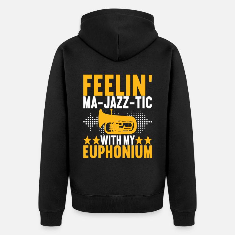 Euphonium Euphonist - Unisex Premium Bio Zip Hoodie - Schwarz
