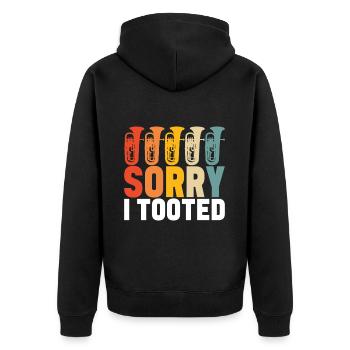 Euphonium Euphonist - Unisex Premium Bio Zip Hoodie - Schwarz - Hinten - Nico (187cm)