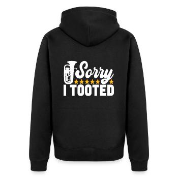 Euphonium Euphonist - Unisex Premium Bio Zip Hoodie - Schwarz - Hinten - Nico (187cm)