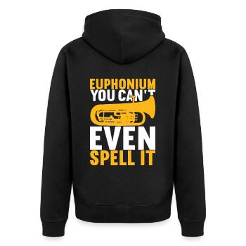 Euphonium Euphonist - Unisex Premium Bio Zip Hoodie - Schwarz - Hinten - Nico (187cm)