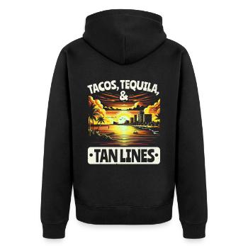 Cancún Mexiko Pride Urlaub Mexiko Reisen Mexiko - Unisex Premium Bio Zip Hoodie - Schwarz - Hinten - Nico (187cm)