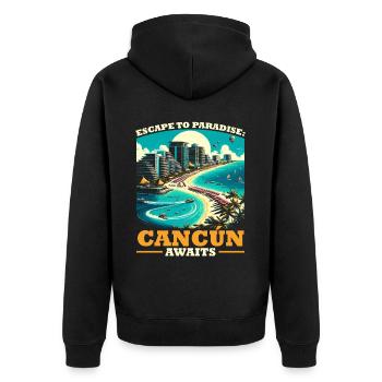 Cancún Mexiko Pride Urlaub Mexiko Reisen Mexiko - Unisex Premium Bio Zip Hoodie - Schwarz - Hinten - Nico (187cm)