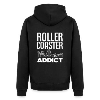 Roller Coaster Addictive Roller Coasters Gift - Unisex Premium Organic Zip Hoodie - black - Back - Nico (187cm)