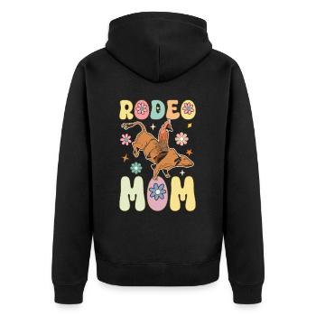 Groovy Western Country Bull Rider - Veste à capuche bio Premium Unisexe - noir - Dos - Nico (187cm)