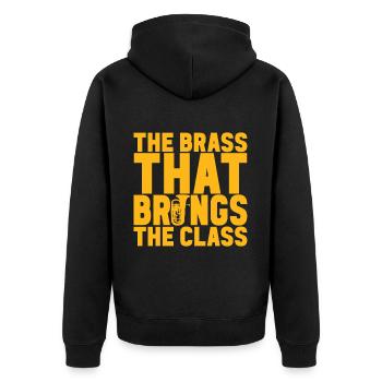 Euphonium Euphoniumspieler - Unisex Premium Bio Zip Hoodie - Schwarz - Hinten - Nico (187cm)