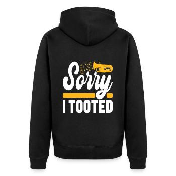 Euphonium Euphoniumspieler - Unisex Premium Bio Zip Hoodie - Schwarz - Hinten - Nico (187cm)
