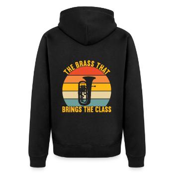Euphonium Euphonium Player - Unisex Premium Organic Zip Hoodie - black - Back - Nico (187cm)