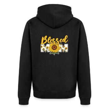 Sonnenblumen Mama Mutter Maman tournesol - Veste à capuche bio Premium Unisexe - noir - Dos - Nico (187cm)