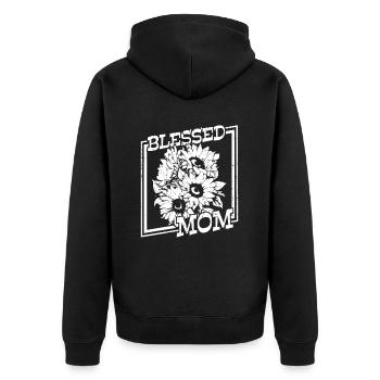 Sonnenblumen Mama Mutter Maman tournesol - Veste à capuche bio Premium Unisexe - noir - Dos - Nico (187cm)