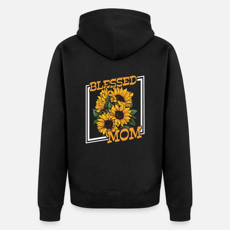 Sonnenblumen Mama Tournesol Maman - Veste à capuche bio Premium Unisexe - noir
