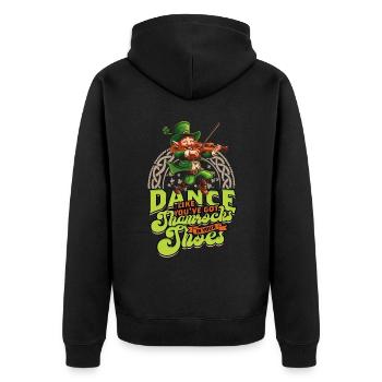 Danse irlandaise comme si vous aviez des trèfles dans les chaussures - Veste à capuche bio Premium Unisexe - noir - Dos - Nico (187cm)