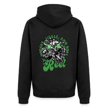 Irish Dance Wiggle, Jiggle And Roll The Reel - Unisex Premium Organic Zip Hoodie - black - Back - Nico (187cm)