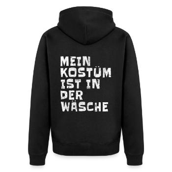 Mon costume est au lavage - Veste à capuche bio Premium Unisexe - noir - Dos - Nico (187cm)