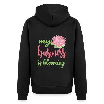 Designer floral Fleuriste Fleuriste Fleuriste - Veste à capuche bio Premium Unisexe - noir - Dos - Nico (187cm)