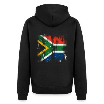 Fierté de l’Afrique du Sud Johannesburg Drapeau sud-africain - Veste à capuche bio Premium Unisexe - noir - Dos - Nico (187cm)