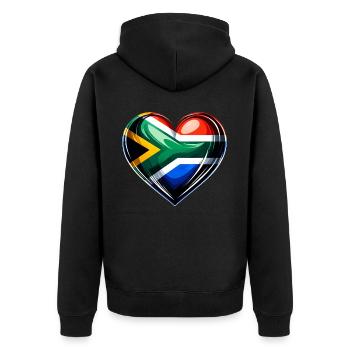 Fierté de l’Afrique du Sud Johannesburg Drapeau sud-africain - Veste à capuche bio Premium Unisexe - noir - Dos - Nico (187cm)