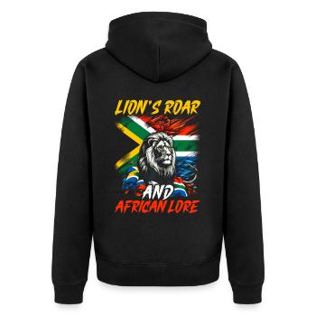 South Africa Pride Johannesburg South African Flag - Unisex Premium Organic Zip Hoodie - black - Back - Nico (187cm)