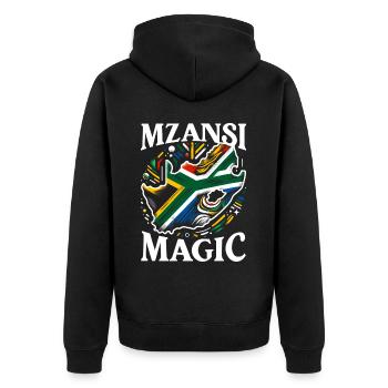 Fierté de l’Afrique du Sud Johannesburg Drapeau sud-africain - Veste à capuche bio Premium Unisexe - noir - Dos - Nico (187cm)