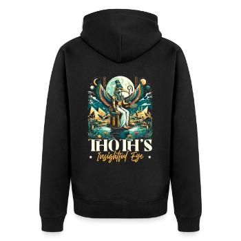 Mythologie égyptienne Diety Ibis Égypte ancienne - Veste à capuche bio Premium Unisexe - noir - Dos - Nico (187cm)
