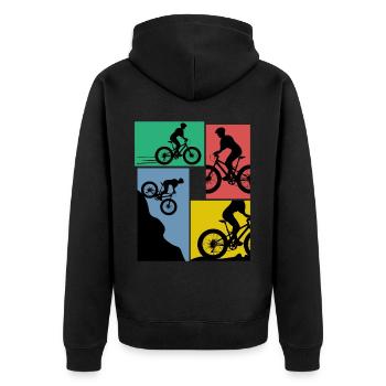 Fat Bike Blague Fatbike - Veste à capuche bio Premium Unisexe - noir - Dos - Nico (187cm)