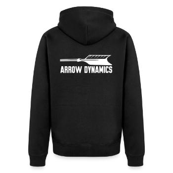 Archery Bow Shooting - Unisex Premium Organic Zip Hoodie - black - Back - Nico (187cm)