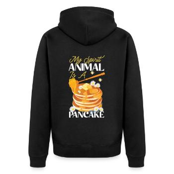 Pancake Lover Kids My Spirit - Unisex Premium Organic Zip Hoodie - black - Back - Nico (187cm)