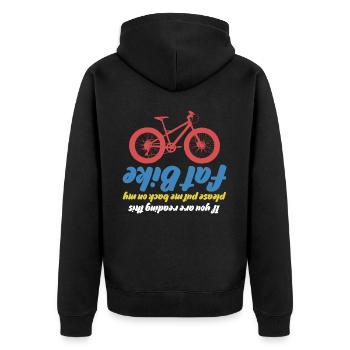 Fat Bike Blague Gros pneus Vélo Fatbike - Veste à capuche bio Premium Unisexe - noir - Dos - Nico (187cm)