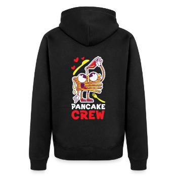 Pancake Lover Kids Pancake Crew - Unisex Premium Bio Zip Hoodie - Schwarz - Hinten - Nico (187cm)
