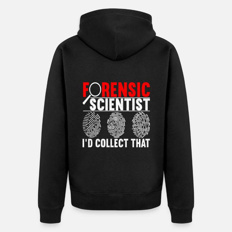 Forensik Forensiker - Unisex Premium Bio Zip Hoodie - Schwarz