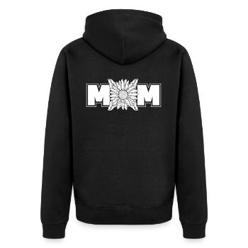 Sonnenblumen Mama Sunflower Mom - Unisex Premium Bio Zip Hoodie - Schwarz - Hinten - Nico (187cm)