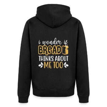 Cuisson Jeu de mots Cuire Cuisinier Chef Boulanger - Veste à capuche bio Premium Unisexe - noir - Dos - Nico (187cm)