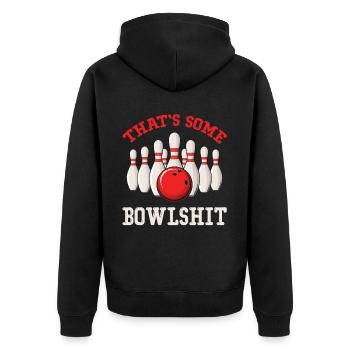 Ce sont quelques jeux de mots de bowling - Veste à capuche bio Premium Unisexe - noir - Dos - Nico (187cm)