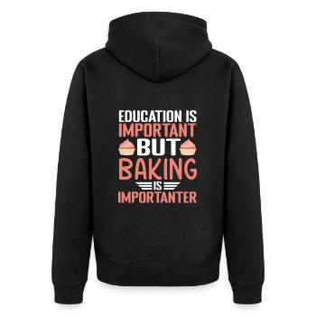Cuisson Jeu de mots Cuire Cuisinier Chef Boulanger - Veste à capuche bio Premium Unisexe - noir - Dos - Nico (187cm)