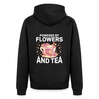 Designer floral Fleuriste Fleuriste Fleuriste - Veste à capuche bio Premium Unisexe - noir - Dos - Nico (187cm)