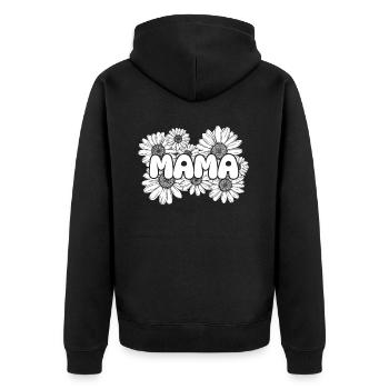 Gänseblume Mama Mutter Daisy Mom - Veste à capuche bio Premium Unisexe - noir - Dos - Nico (187cm)