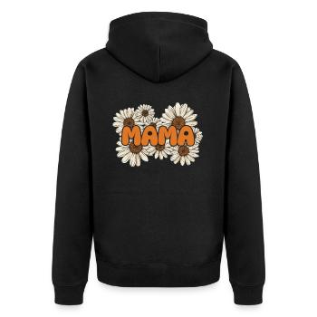 Gänseblume Mama Mutter Daisy Mom - Veste à capuche bio Premium Unisexe - noir - Dos - Nico (187cm)