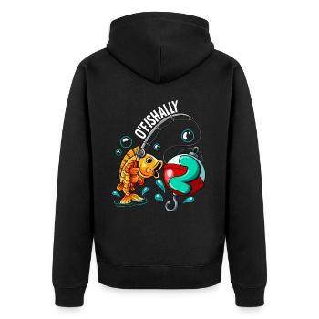 2 Birthday Angler Fishing - Unisex Premium Organic Zip Hoodie - black - Back - Nico (187cm)