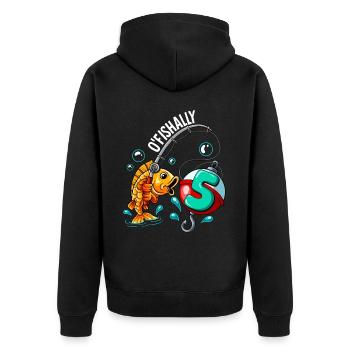 5 Birthday Angler Fishing - Unisex Premium Organic Zip Hoodie - black - Back - Nico (187cm)