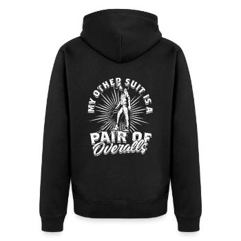 Dirt Fishing Chasseur de trésors - Veste à capuche bio Premium Unisexe - noir - Dos - Nico (187cm)
