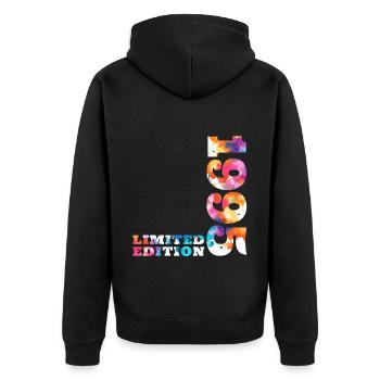 Colorful Birthday Limited Edition 1995 - Unisex Premium Organic Zip Hoodie - black - Back - Nico (187cm)