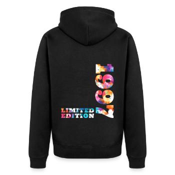 Anniversaire coloré édition limitée 1997 - Veste à capuche bio Premium Unisexe - noir - Dos - Nico (187cm)