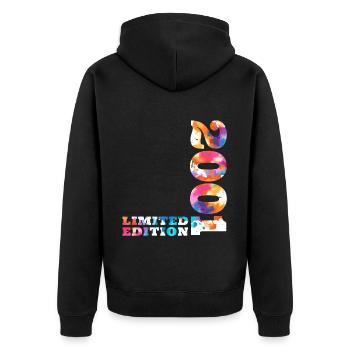 Colorful Birthday Limited Edition 2001 - Unisex Premium Organic Zip Hoodie - black - Back - Nico (187cm)