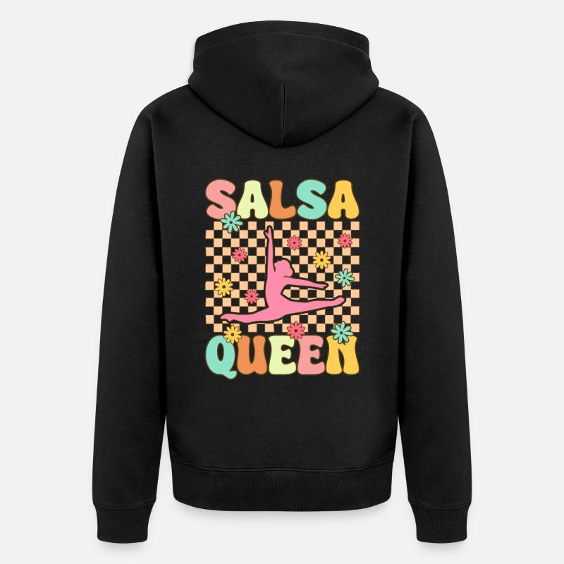 Danseuse de salsa groovy - Veste à capuche bio Premium Unisexe - noir