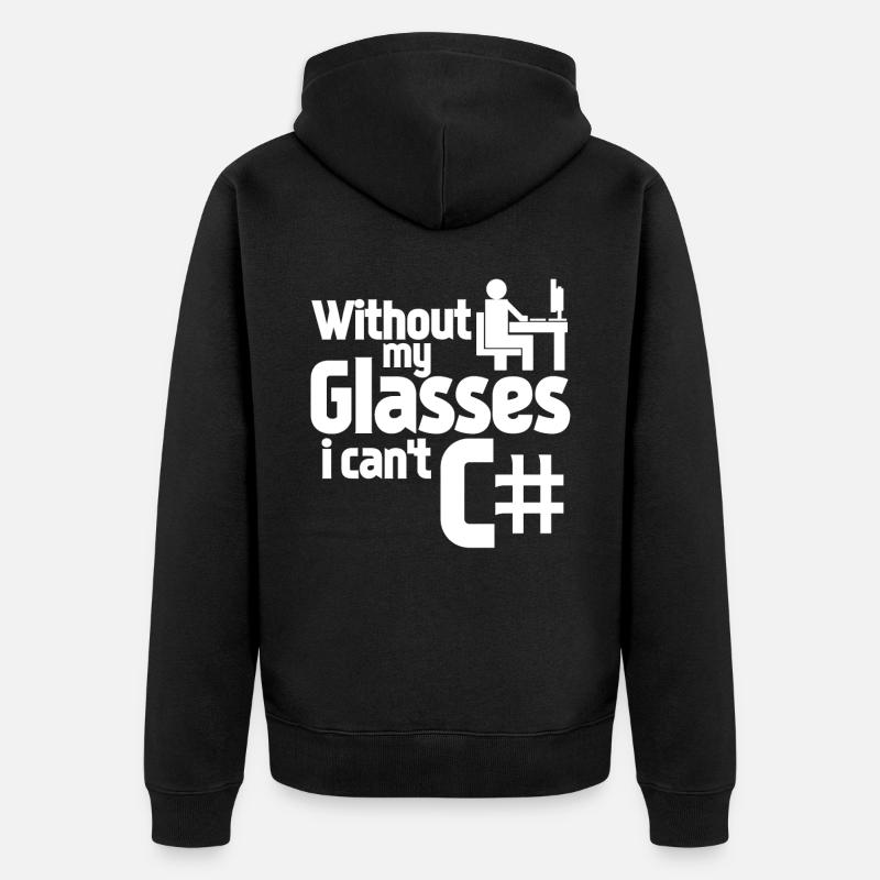 Admin Programmeur Informatique - Veste à capuche bio Premium Unisexe - noir