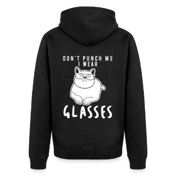 Lunettes pour chats Lunettes Optiques - Veste à capuche bio Premium Unisexe - noir - Dos - Nico (187cm)