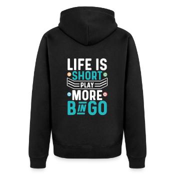 Joueur de bingo Gagnant de la loterie Bingo - Veste à capuche bio Premium Unisexe - noir - Dos - Nico (187cm)